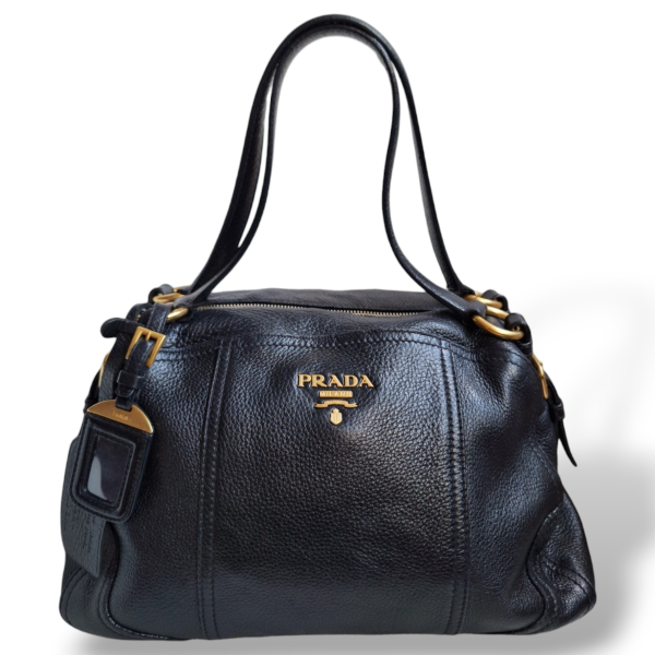 Bolsa Prada Couro Togo Preta