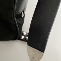 Bolsa Prada Studded Tessuto Crossbody Preta