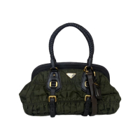 Bolsa Prada Tessuto Gaufre Verde