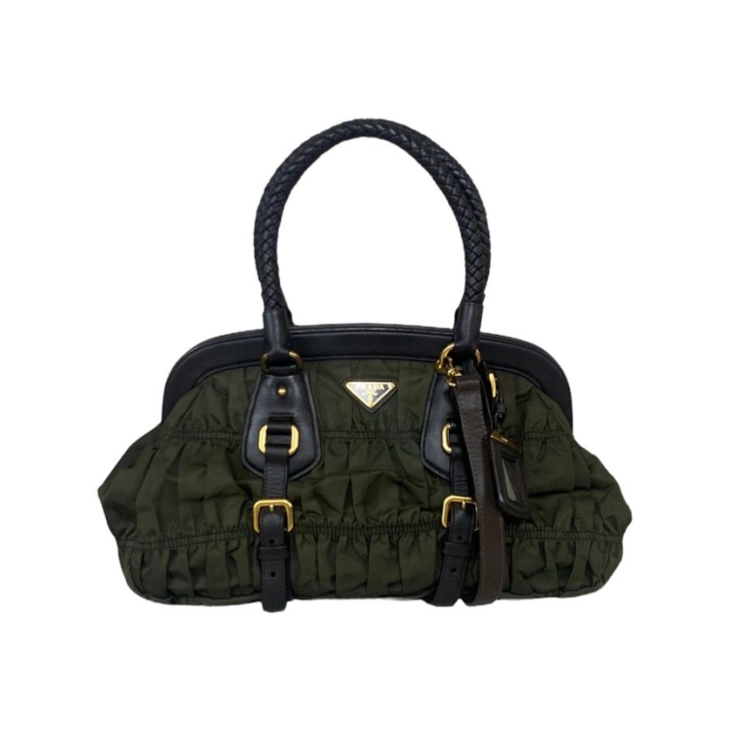 Bolsa Prada Tessuto Gaufre Verde Bolsa Prada Tessuto Gaufre Verde
