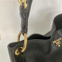 Bolsa Prada Tote Couro Preta