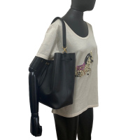 Bolsa Ralph Lauren Bucket Couro Preta