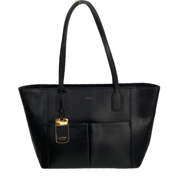 Bolsa Ralph Lauren Couro Preta