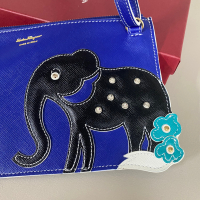 Bolsa Salvatore Ferragamo Ed. Limitada Couro Azul Animal - Nunca usada