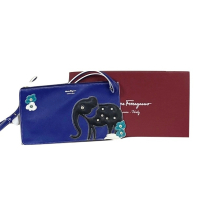 Bolsa Salvatore Ferragamo Ed. Limitada Couro Azul Animal - Nunca usada