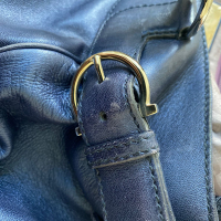 Bolsa Salvatore Ferragamo Marisa Azul Metalizada