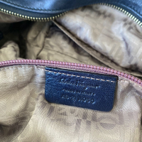 Bolsa Salvatore Ferragamo Marisa Azul Metalizada