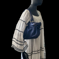 Bolsa Salvatore Ferragamo Marisa Azul Metalizada