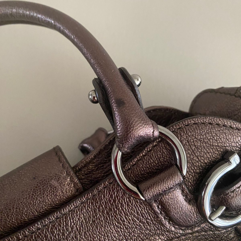 Bolsa Salvatore Ferragamo Marisa Mini Metalizada