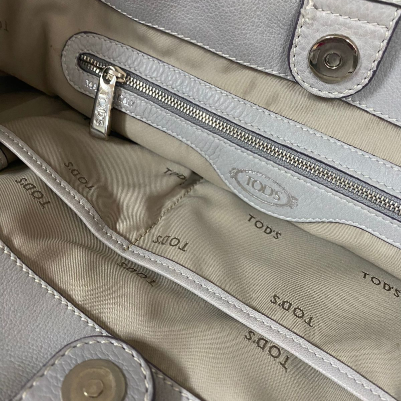 Bolsa Tod's Shoulder Couro Cinza