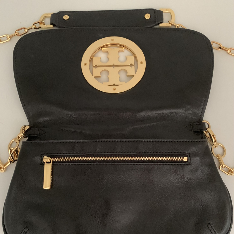 Bolsa Tory Burch Couro Preta 