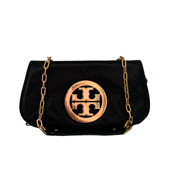 Bolsa Tory Burch Couro Preta 
