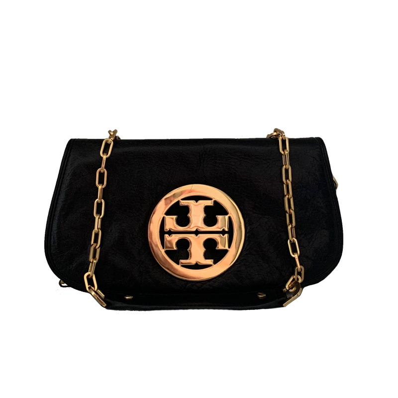 Bolsa Tory Burch Couro Preta 