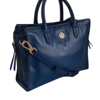 Bolsa Tory Burch Handle Couro Azul