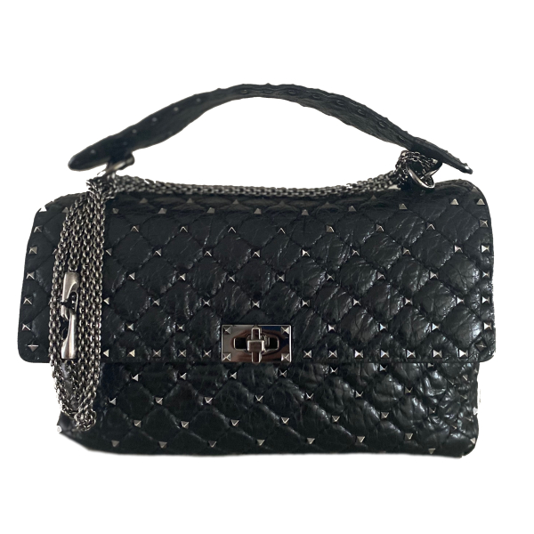 Bolsa Valentino Nappa Rockstud Preto