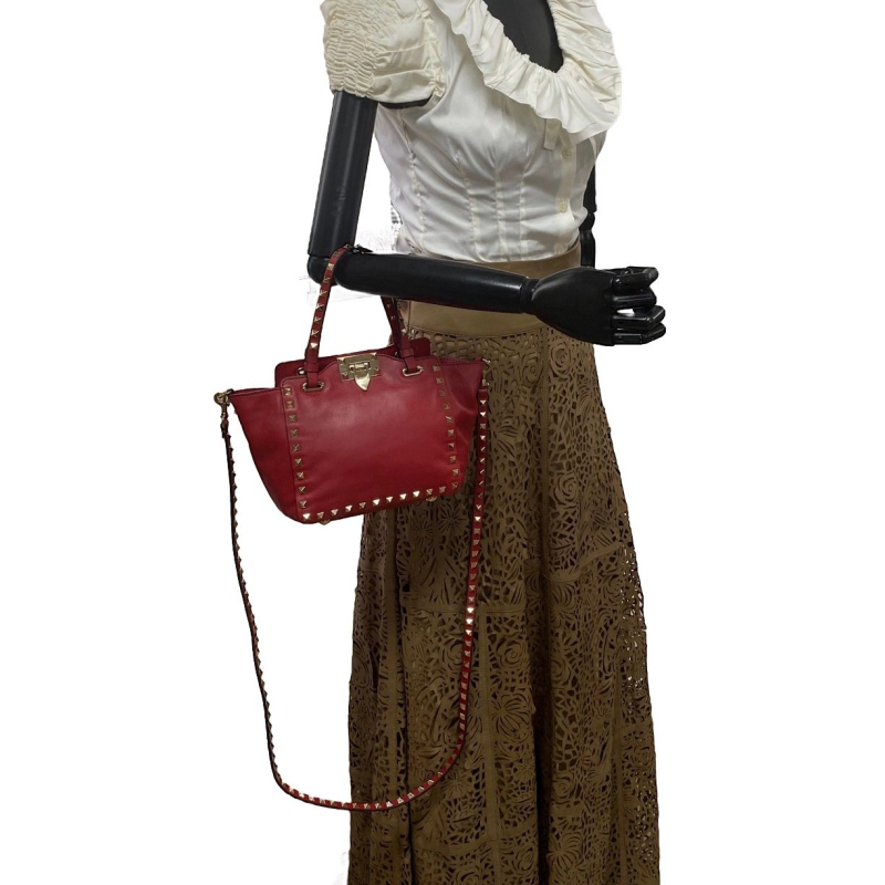 Bolsa Valentino Rockstud Mini Vermelha