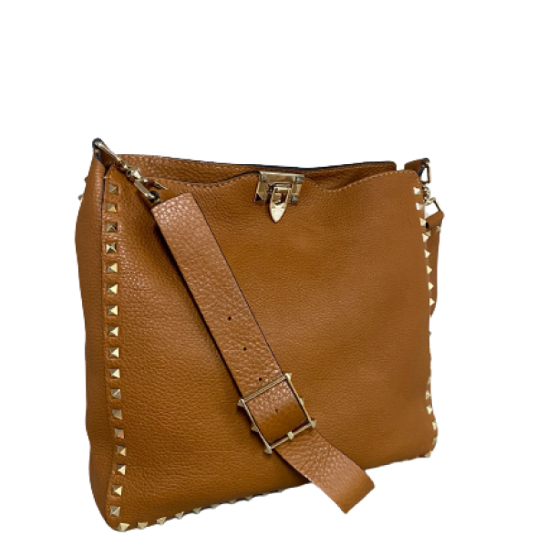 Bolsa Valentino Tote Spikes Caramelo