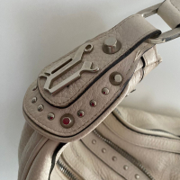 Bolsa Versace Sac Demin Lune Vintage Off-White