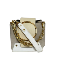 Bolsa Yuzefi Delila Suede Cinza 