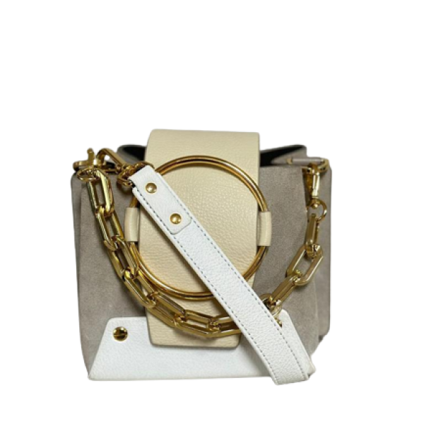Bolsa Yuzefi Delila Suede Cinza 