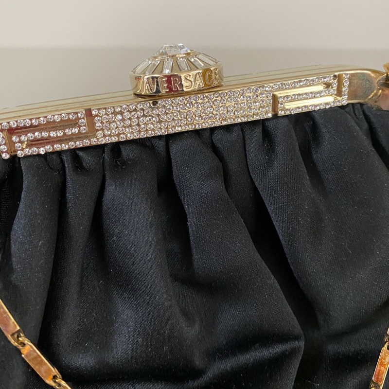 Bolsa de Cetim Versace Preto