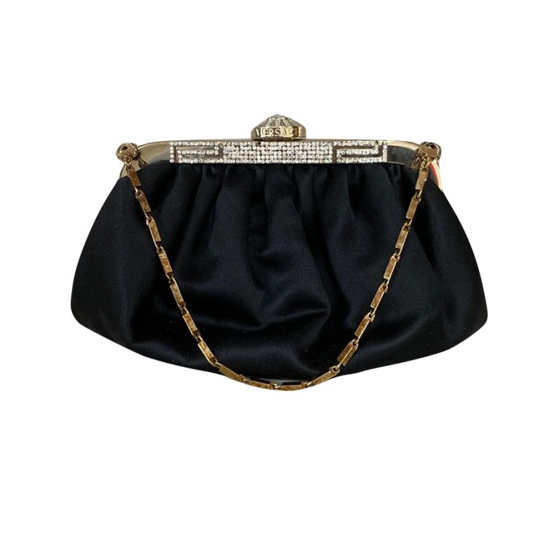 Bolsa de Cetim Versace Preto