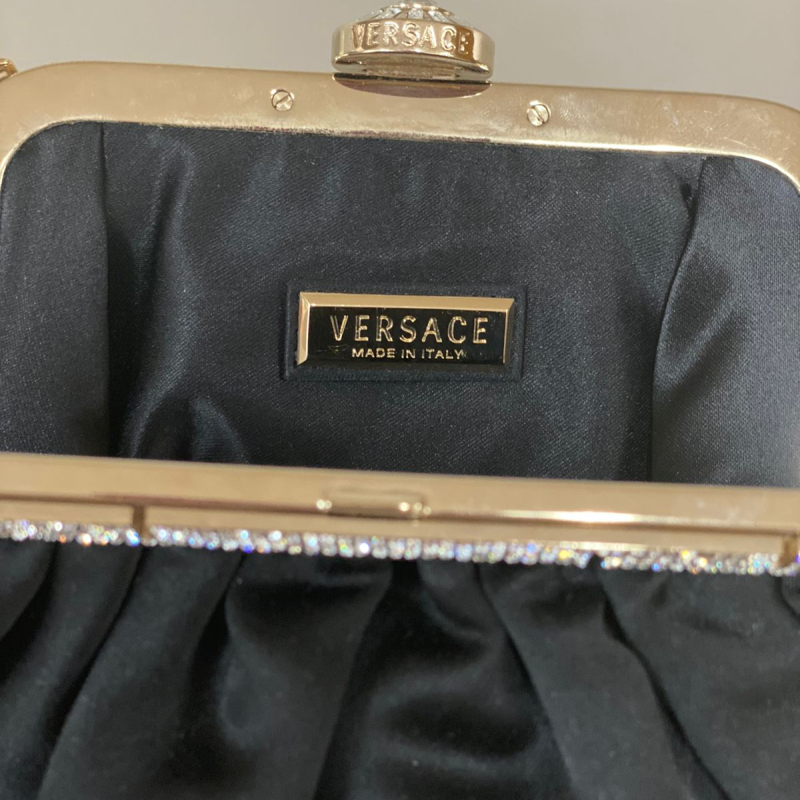 Bolsa de Cetim Versace Preto Bolsa de Cetim Versace Preto