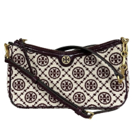 Bolsa de Ombro Tory Burch Monogran Studio De Jacquard-Nunca Usada