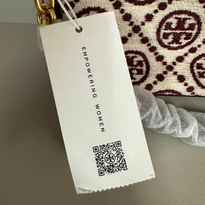 Bolsa de Ombro Tory Burch Monogran Studio De Jacquard-Nunca Usada