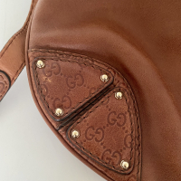 Bolsa Gucci Indy Babouska Couro Marrom