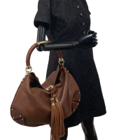 Bolsa Gucci Indy Babouska Couro Marrom