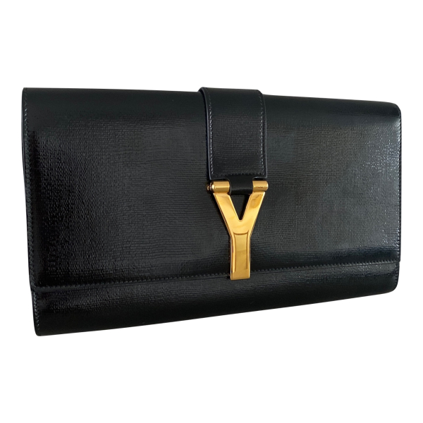 Bolsa Clutch Yves Saint Laurent Classic Y Preta Bolsa Clutch Yves Saint Laurent Classic Y Preta