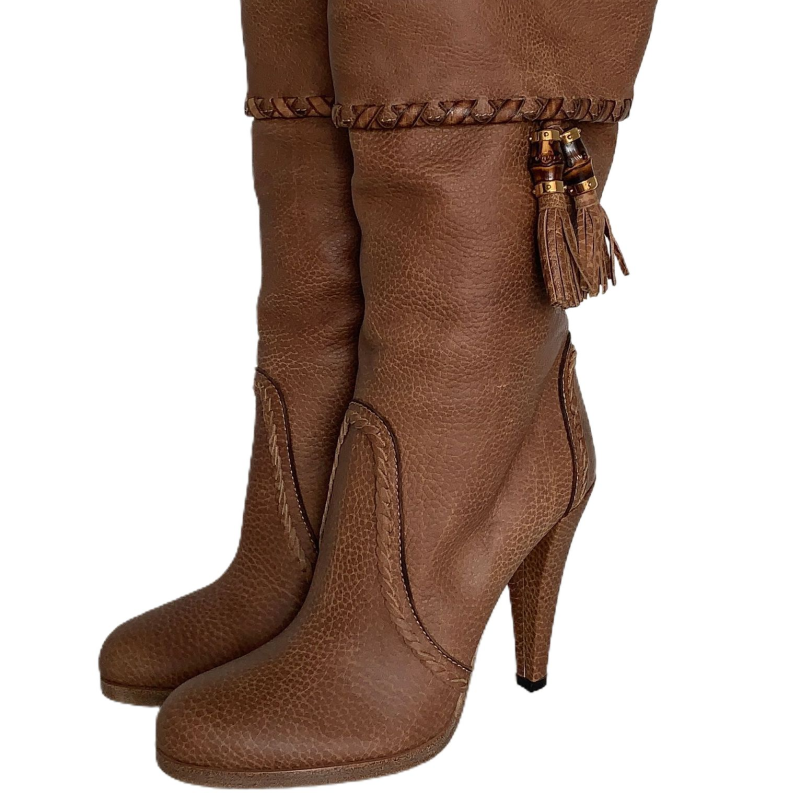 Bota Gucci Couro Caramelo - 37