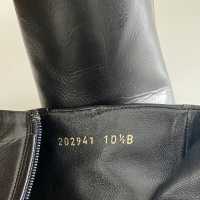 Bota Gucci Couro Preto Cano Longo