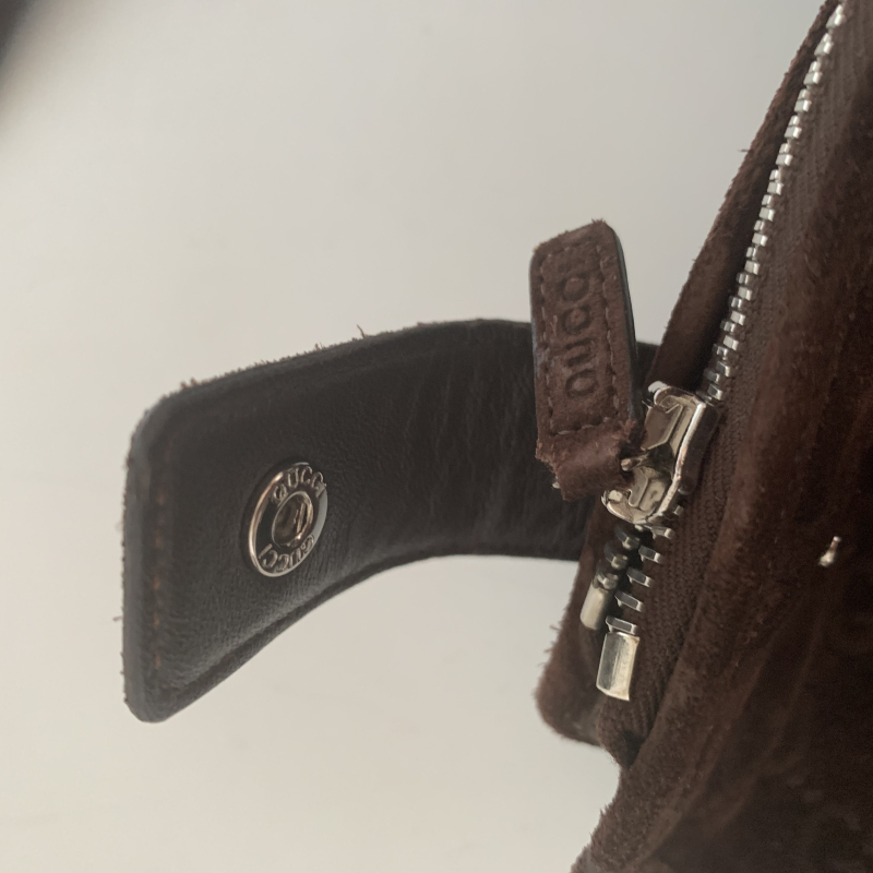 Bota Gucci GG Suede Marrom Bota Gucci GG Suede Marrom