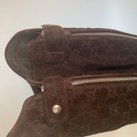 Bota Gucci GG Suede Marrom