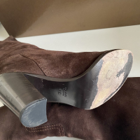Bota Gucci Suede Marrom Cano Longo
