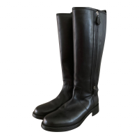 Bota Hermès Couro Preta - 39