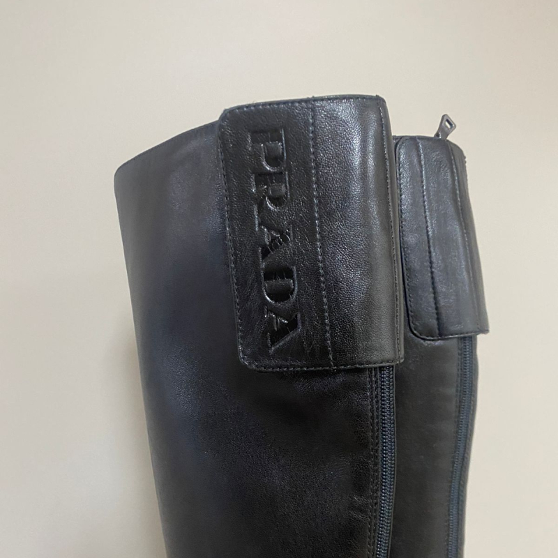 Bota Prada Sport Couro Preta-38