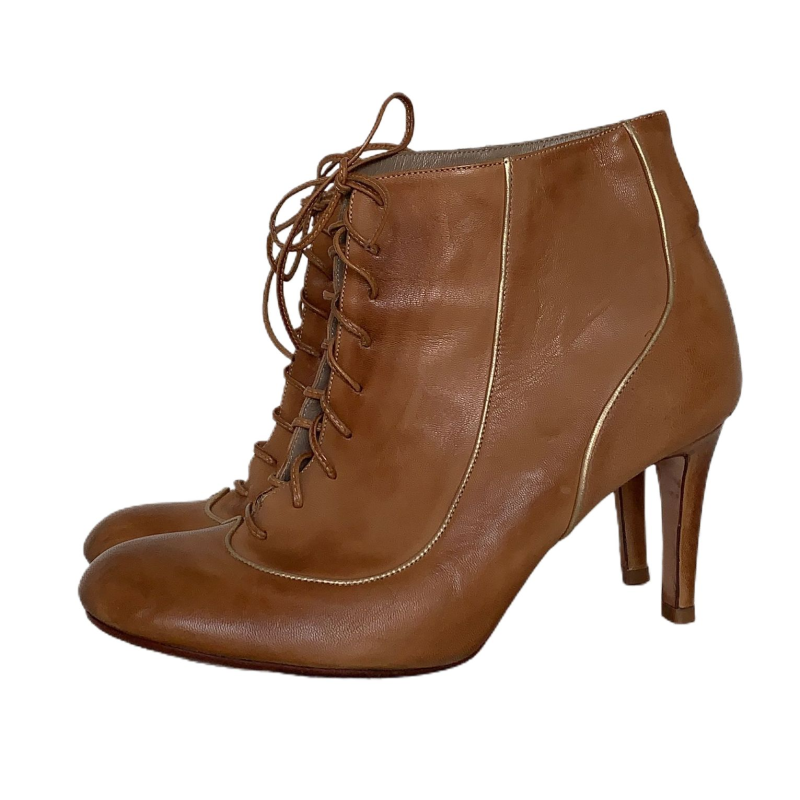 Bota Sarah Chofakiani Couro Caramelo - 38