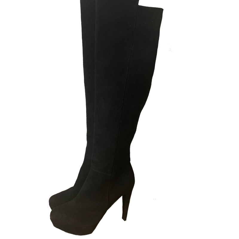 Bota Stuart Weitzman Over The Knee Camurça Preta - 37