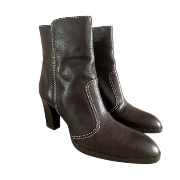 Bota Tod's Marrom Café Presponto Branco 37