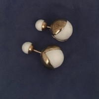 Brinco Christian Dior Tribales Embellished Branco