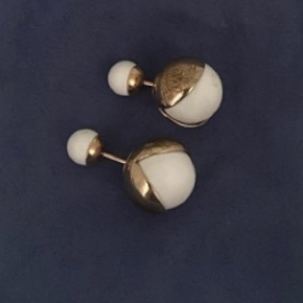 Brinco Christian Dior Tribales Embellished Branco