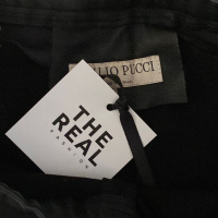 Calça Emilio Pucci Viscose Detalhes Couro Preto