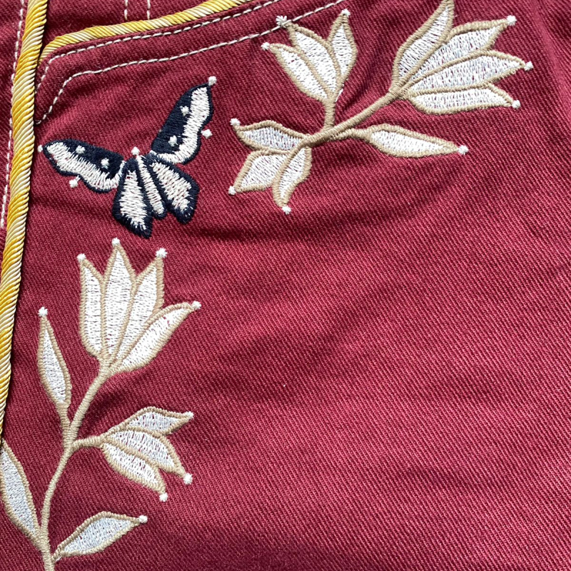 Calça Isabel Marant Vermelha Estampada Flores-40