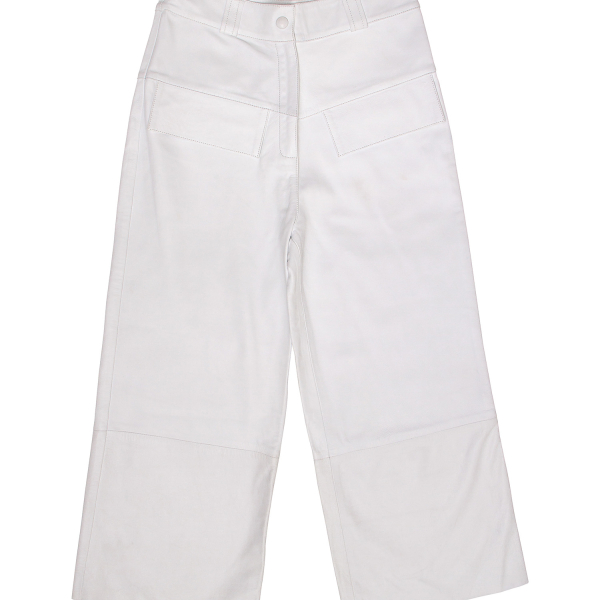 Calça de Couro Branca C5 36 WEWE - Nunca Usada - 36