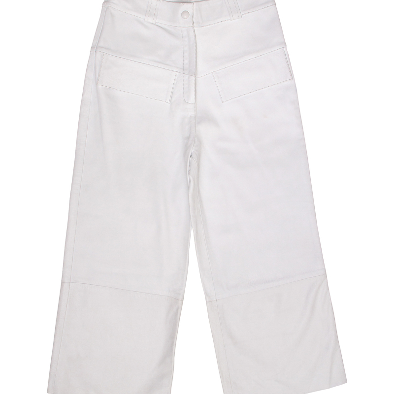 Calça de Couro Branca C5 36 WEWE - Nunca Usada - 36