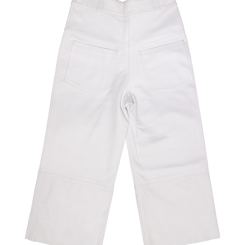 Calça de Couro Branca C5 36 WEWE - Nunca Usada - 36