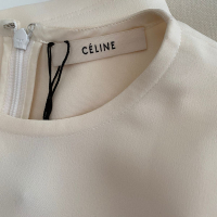 Blusa Celine Off-White Seda - 36